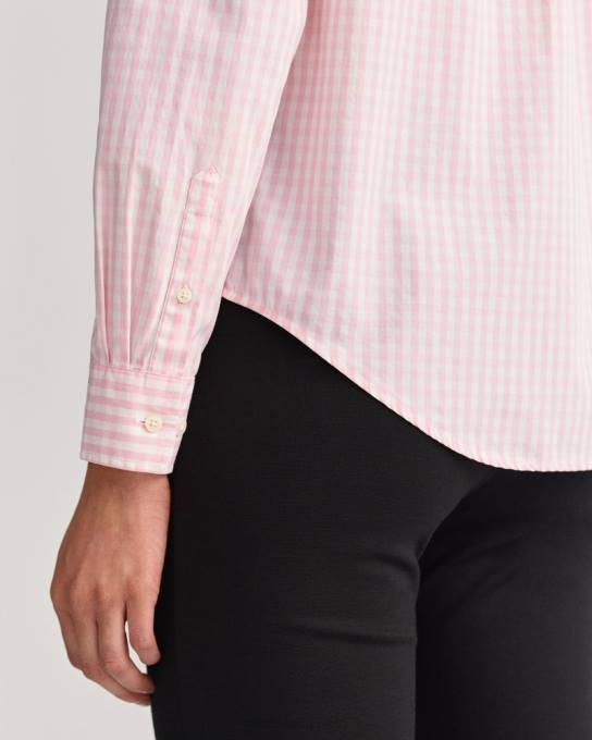 camisa xadrez regular fit N424C592 rosa formal GANT mulheres