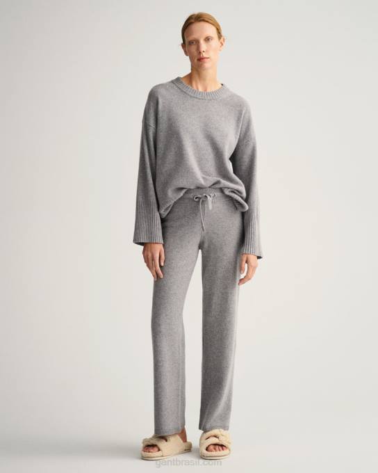 calças de salão N424C678 melange cinza GANT mulheres