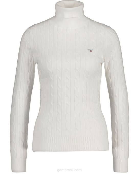 gola alta de algodão elástico N424C702 casca de ovo GANT mulheres