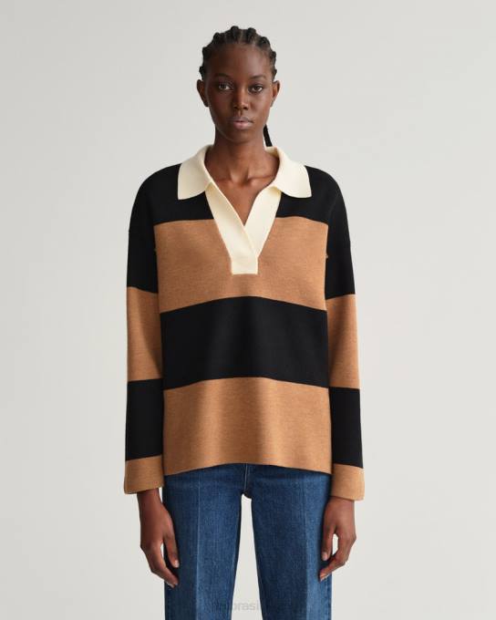 rugger pesado listrado N424C658 noz torrada GANT mulheres