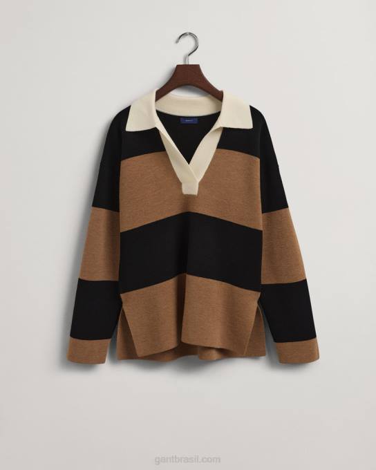 rugger pesado listrado N424C658 noz torrada GANT mulheres