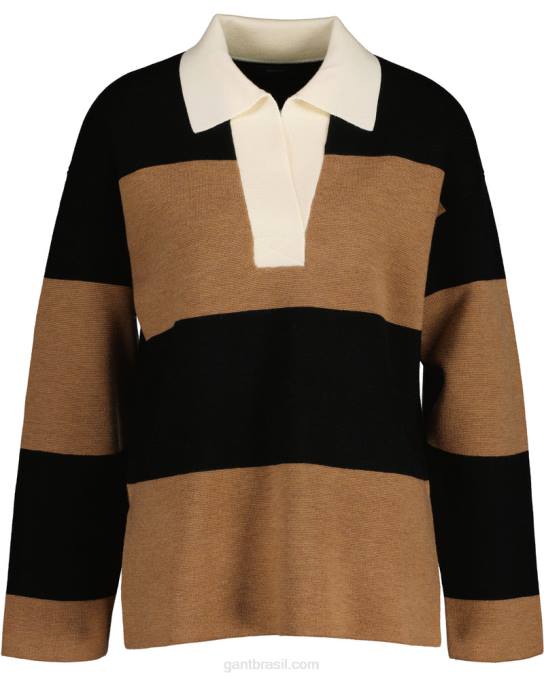 rugger pesado listrado N424C658 noz torrada GANT mulheres