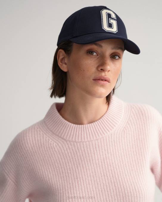 suéter gola redonda canelada de lã N424C707 peônia de prata GANT mulheres