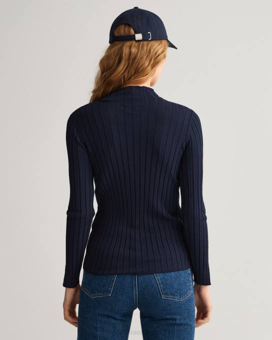 top de malha com nervuras N424C697 noite azul GANT mulheres