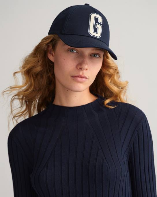 top de malha com nervuras N424C697 noite azul GANT mulheres