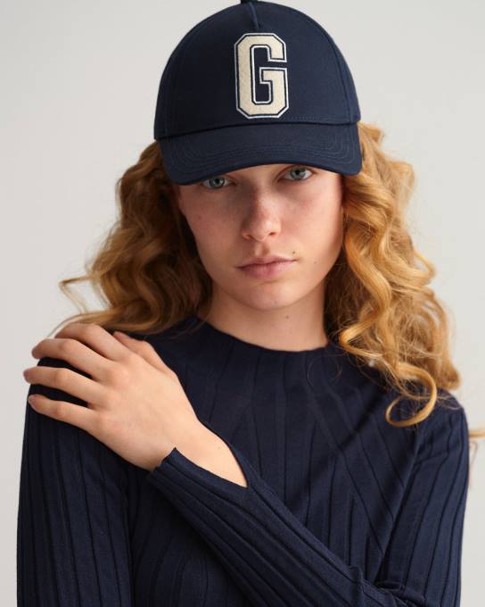 top de malha com nervuras N424C697 noite azul GANT mulheres