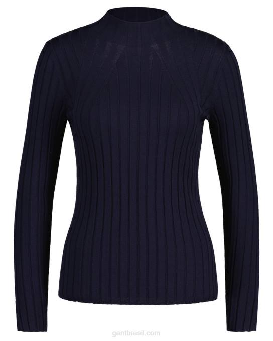 top de malha com nervuras N424C697 noite azul GANT mulheres