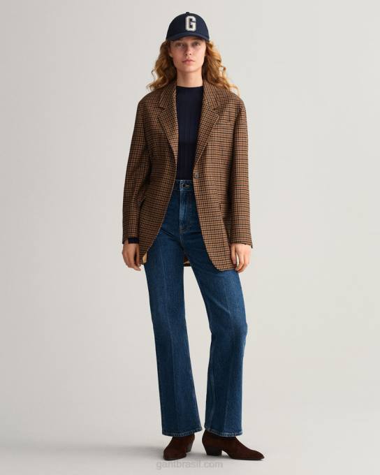 top de malha com nervuras N424C697 noite azul GANT mulheres