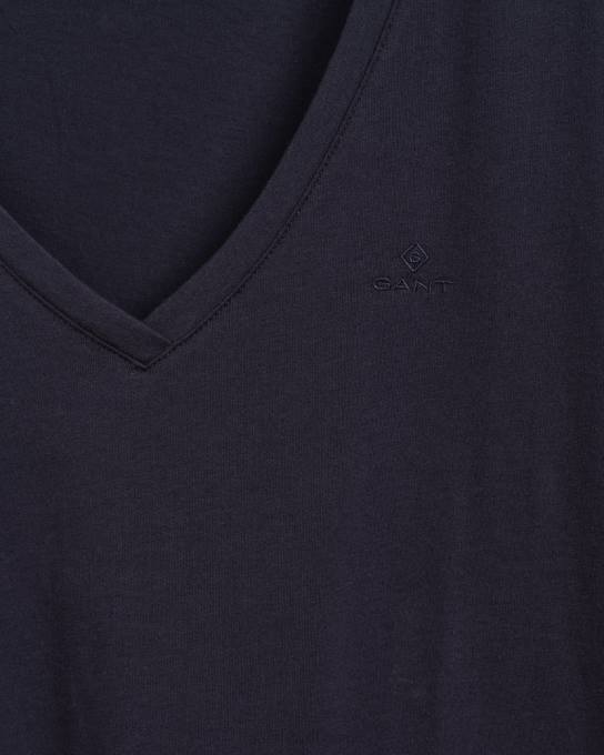 camiseta gola v original N424C620 noite azul GANT mulheres