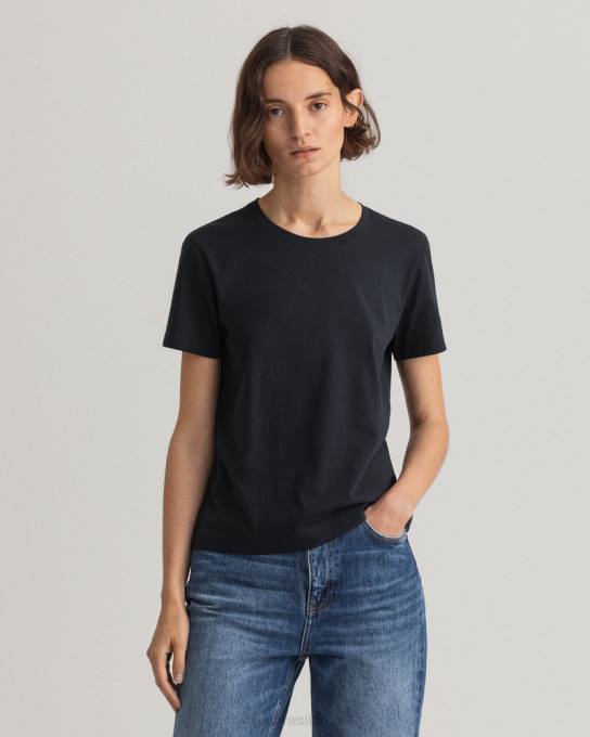 camiseta original N424C616 preto GANT mulheres