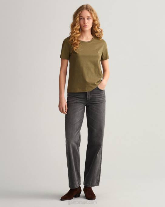 camiseta original N424C628 caçador verde GANT mulheres