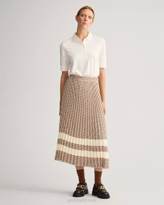 gola detalhe camisa polo piquê N424C605 casca de ovo GANT mulheres