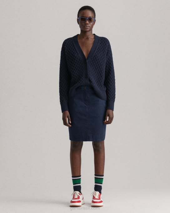 saia chino clássica slim fit N424C653 marinho GANT mulheres