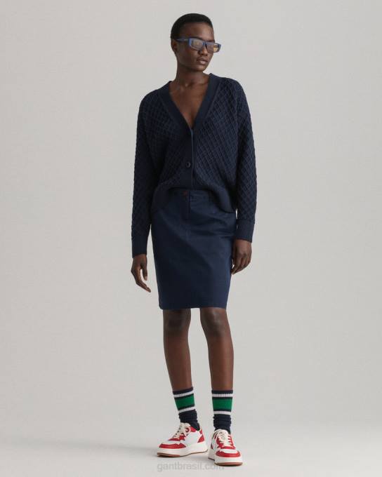 saia chino clássica slim fit N424C653 marinho GANT mulheres