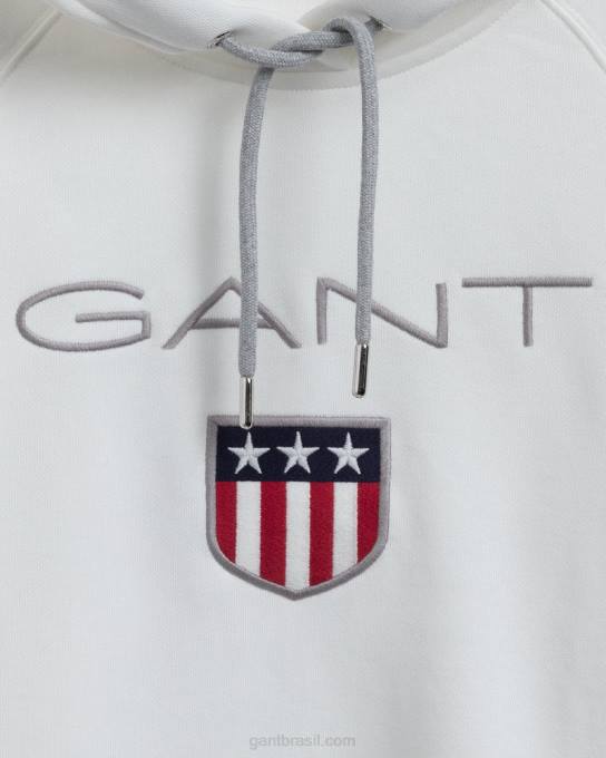 moletom com capuz de escudo feminino N424C732 casca de ovo GANT mulheres