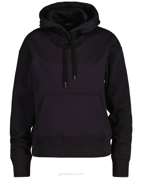 moletom essencial icon g N424C715 Ébano preto GANT mulheres