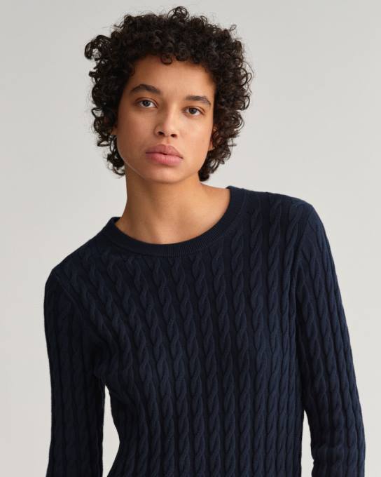 vestido de cabo torcido N424C645 noite azul GANT mulheres