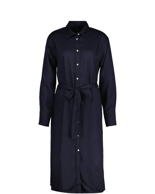 vestido de camisa de uma linha N424C646 noite azul GANT mulheres